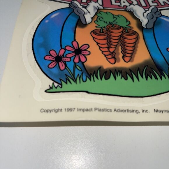 Vintage Classic Clings Window Decorations Happy Easter StaticClings 1997 - Picture 6 of 7